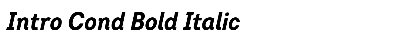Intro Cond Bold Italic